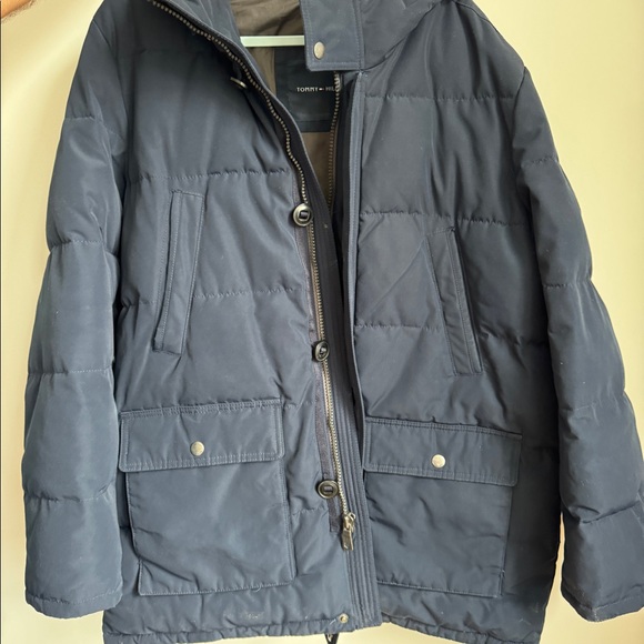 ONLY USED ONCE: Tommy Hilfiger Hooded Parka - navy blue size XL - Picture 2 of 7